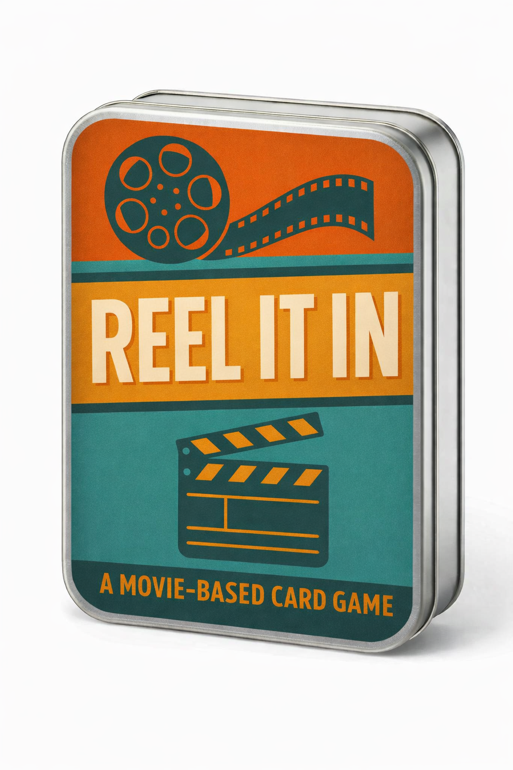 Reel It In movie night card game collector tin